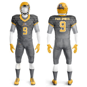 Maillot de football américain sublimé vert et jaune pour garçons, coupe ajustée, anti-humidité, toutes saisons, vêtement de sport - Product Image 6