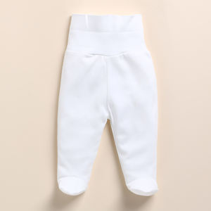 Leggings et shorts à pieds en bambou et élasthanne bio de qualité supérieure Confort laiteux Pantalons et shorts pour bébé - Product Image 3