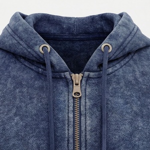 Custom Vintage Unisex Tracksuit Cotton <b>Distressed</b> Acid Wash Jogger Flare Sweatpants Hoodie Set Men Winter Jogging Outfit - Product Image 4