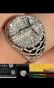 New 925 <b>Silver</b> 9K/10K/14K/18K Gold <b>Ring</b> Moissanite Diamond <b>Cross</b> <b>Ring</b> Fashion Jewelry Engagement <b>Ring</b> For Unisex - Product Image 5