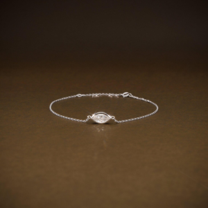 Pulsera de Diamantes Cultivados en Laboratorio con Corte Marquesa de Lujo para Mujer, Certificada por IGI, Oro de 14K, Elegante para Bodas y Fiestas - Product Image 1