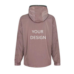 Vestes de travail d'extérieur tendance pour l'hiver, avec logo personnalisé, imperméables, en tissu à mémoire de forme, en peau de mouton, à capuche zippée, respirantes, à séchage rapide, coupe-vent - Product Image 3