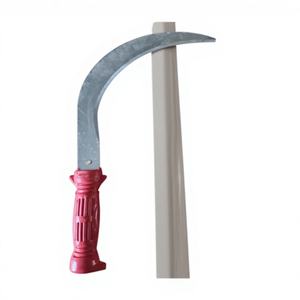 Outil de jardin de haute qualité fabriqué en Chine, faucille à long manche durable, lame de 11 pouces, manche en bois et plastique, placage en oxyde noir/zinc, 110g - Product Image 1