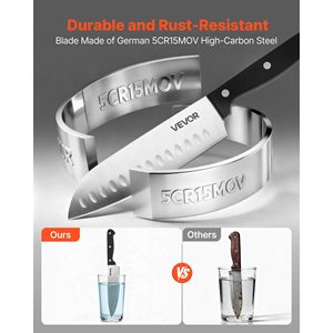 Juego de Cuchillos de Cocina de Acero Inoxidable con Alto Contenido de Carbono Alemán de 15 Piezas, Mango Ergonómico de ABS, Varilla de Afilado, Cubertería de Cocina para Cocineros Caseros - Product Image 4