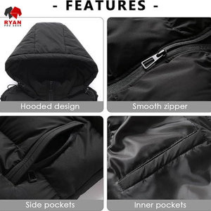 Gilets matelassés Ryan Pro Gear pour hommes, design personnalisé, rembourrage en polyester, tissu confortable avec logo personnalisé, fermeture à glissière - Product Image 4