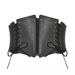 Corset en cuir véritable pour femme, en peau d'agneau souple, gaine amincissante tendance, bustier, fabrication OEM sur mesure, vente en gros - Product Image 2