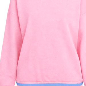 Greek Letter Logo Women Sorority Style Crewneck Sweatshirt Custom Embroidered Varsity Oversized Pullover Cotton <b>Blend</b> Casual - Product Image 4