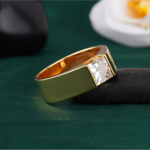 Anillo de compromiso de rubí cultivado en laboratorio de 2.05 CT con corte princesa, oro de 14K, solitario VVS-VS DEF, engaste de púas nupcial, buen corte, claridad VS1 - Product Image 2