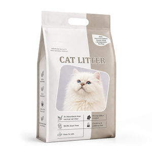 Litière pour chat naturelle de qualité supérieure OEM ODM, 100% organique, agglomérante, sans poussière, sans danger pour tous les chats, écologique, biodégradable, marque privée - Product Image 1