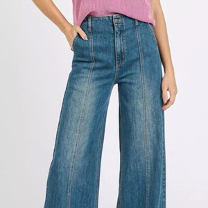 Pantalon en jean déchiré taille haute coupe droite respirant à séchage rapide en coton coupe ample style délavé décontracté hiver unisexe - Product Image 5