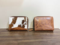 Cuir véritable Hommes Portefeuilles Femmes Mini Double Couche Porte-cartes d'identité Porte-monnaie Pochette de rangement Sac d'affaires court