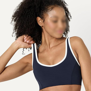 สปอร์ตบราสีกรมท่าคุณภาพสูงไร้ตะเข็บสำหรับการฝึกซ้อม ออกกำลังกาย วิ่ง และฟิตเนสคลาส - Product Image 2