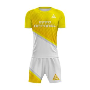 Tenues de football professionnelles personnalisées avec nom et logo imprimés, maillot 100% polyester, tissu respirant, impression numérique - Product Image 3