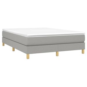 Base de Cama Tapizada en Gris Claro, 100% Poliéster, con Madera Contrachapada y Madera de Ingeniería, Camas Tapizadas Duraderas y Elegantes - Product Image 3