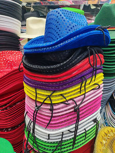 Sombrero de Vaquero con Luces LED de Moda al por Mayor, Disfraz de Fiesta con Lentejuelas Brillantes para Halloween, Navidad y Festivales, 100% Poliéster, Unisex - Product Image 2