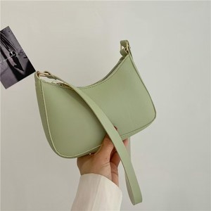 New Designer Solid Color PU Underarm Shoulder Bag for Women Small <b>Square</b> Light Luxury Waterproof Dumpling Bag with Zipper - Product Image 2