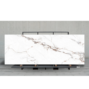 15mm Thick Classic Polished Glossy 800x2400mm White Calaeatta Marble Look Vein Stone Big Porcelain Slab <b>Tiles</b> - Product Image 1