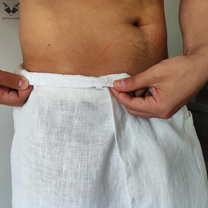 Pantalón Islámico Izar para Hombre, Estilo Lungi con Bolsillo con Cremallera, Cintura Elástica, Mezcla de Algodón, Suave y Cómodo, Faja Musulmana para la Cintura - Product Image 6