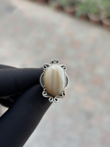 Bague fine en argent sterling 925 faite à la main avec pierre précieuse jaspe impérial, bijoux personnalisés en gros pour femmes et jeunes filles, idéale pour les mariages et les fêtes - Product Image 2