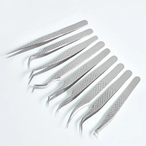แหนบต่อขนตาสแตนเลสป้องกันไฟฟ้าสถิตย์ ทนทาน ขนาด 10 มม. ปลายเรียบ - Product Image 2