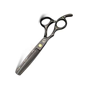 Professional High Quality Stainless Steel Blade Hairdressing <b>Thinning</b> Scissors with Black Handle Straight Type for Beauty Use - Product Image 4