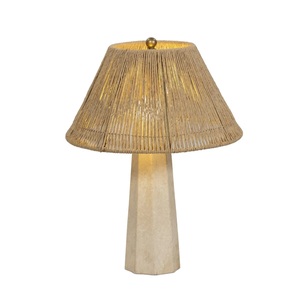 Elegant <b>Marble</b> And Natural Fiber Lamp Created For Boutique Hotels Luxury Villas And Interior Designers Seeking Distinctive Decor - Product Image 3