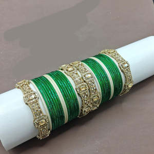 Crystal Stone Fancy <b>Bangles</b> <b>Set</b> for Wedding and Festive Wear - Product Image 1