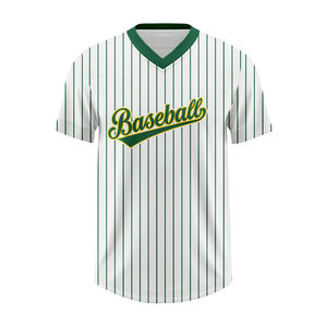 Camiseta de Béisbol para Hombre, Nuevo Diseño de Rayas Personalizadas, Camisetas de Béisbol de Alta Calidad, Logotipo Personalizado, Impresión por Sublimación - Product Image 1