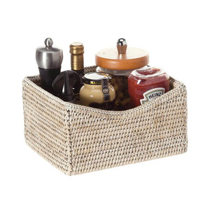 Cesta Organizadora de Mimbre Tejida a Mano, Caja de Almacenamiento Natural Ecológica para el Hogar, Decoración Rústica Boho, OEM ODM - Product Image 1