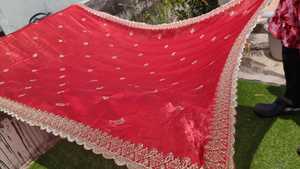 Dupatta lourde pour femmes, tissu en filet scintillant avec travail Zari, dupatta légère pour mariage pakistanais, réceptions et occasions festives - Product Image 4
