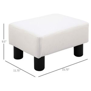 Poggiapiedi Moderno e Confortevole in Plastica e Tessuto per Soggiorno, Camera da Letto, Cucina, Hotel - Product Image 3