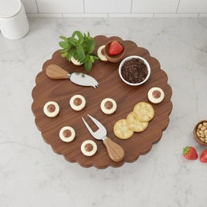Soporte Redondo de Madera Ecológico para Pasteles, Hecho a Mano, para Exhibición de Postres en Fiestas, Bodas, Panaderías y Cafeterías - Product Image 3