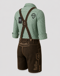เสื้อเชิ้ตบาวาเรียนแบบดั้งเดิมสำหรับผู้ชายในเทศกาล Oktoberfest - เสื้อเชิ้ตผ้าฝ้ายแท้ 100% แบบเรียบ ขายส่งเสื้อผ้าผู้ชายราคาถูก - Product Image 3