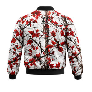 Custom White Red <b>Camo</b> Bomber <b>Jacket</b> for <b>Men</b> Women Quilted Zip Up Flight <b>Jacket</b> Windproof Winter Hunting Outdoor Tactical <b>Jacket</b> - Product Image 3
