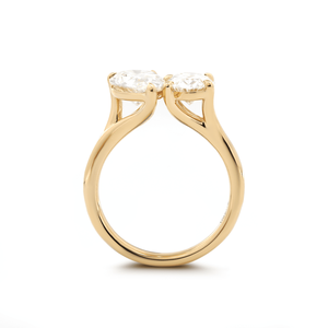 Manufacturer Direct 18K Yellow Gold Toi et Moi Lab Diamond Ring IGI Certified Oval Pear Two <b>Stone</b> Ring Wholesale Luxury Ring - Product Image 6