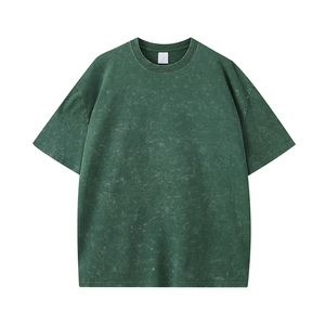 Camiseta Oversize para Hombre con Efecto Ácido, Algodón Pesado, Cuello Redondo, Manga Corta, Estilo Casual Urbano - Product Image 6