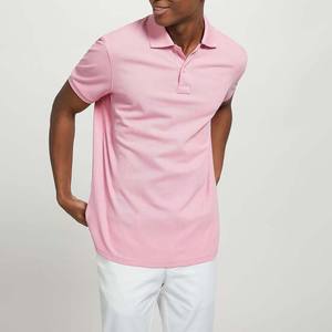 Novedades 2026, Camisetas para Hombre con Diseño de Logotipo de Marca Personalizado OEM, Color Sólido, Casual, de Algodón, Talla Grande, Rosa Claro, Tejido de Punto - Product Image 1