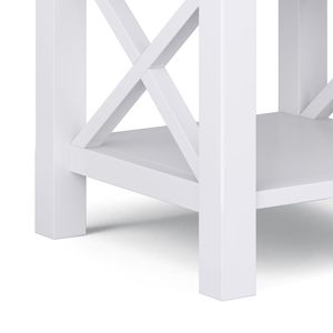 Kitchener <b>White</b> <b>End</b> <b>Table</b> Stylish Nightstand for Home Decor - Product Image 4