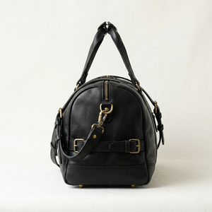 Bolsa de Viaje de Cuero Negra al por Mayor, Bolsa de Fin de Semana con Cierre de Cremallera de Gran Capacidad, Bolsa de Viaje Unisex de 24 Pulgadas, Proveedor OEM - Product Image 4