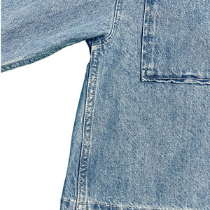 Veste en jean décontractée pour femmes de qualité supérieure, coupe courte, séchage rapide, respirante, fermeture à boutons surdimensionnée - Product Image 5