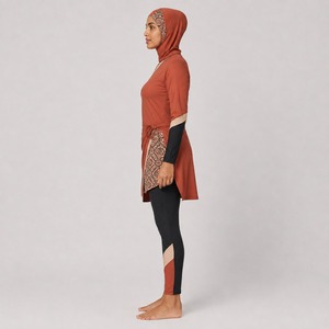 Ensemble Burkini Modeste 4 Pièces pour Femmes Musulmanes, Tenue de Sport Islamique Écologique - Product Image 4