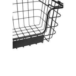 Panier de rangement en métal noir profond, organisateur en maille robuste pour le rangement dans les armoires - Product Image 3