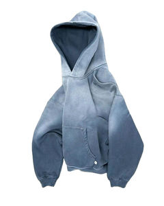 Sweat-shirt à capuche surdimensionné pour homme, en coton mélangé, chaud pour l'hiver, doublé, motif uni, sweat-shirts pour homme - Product Image 2