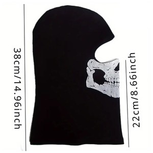 Cagoule coupe-vent confortable avec imprimé crâne fantôme 3D noir et blanc 2026 par AMAZING INDUSTRIES – Vente en gros tendance - Product Image 4