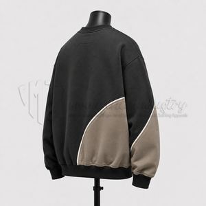 Sudadera Personalizada para Hombre con Bloques de Color, Cuello Redondo, Fabricante de Ropa de Marca Privada OEM - Product Image 5