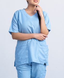 Blouse médicale professionnelle unisexe, anti-plis, en tissu denim durable, confortable, haute qualité, meilleur prix - Product Image 6