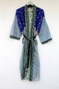 Robes kimono sari en soie vintage, robes de chambre sari en soie recyclée, robes de chambre pour femmes, nouvel arrivage - Product Image 6