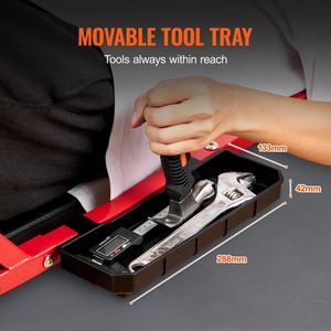 Creeper de 44 pouces pour mécaniciens Capacité de 300 lb Équipement de réparation de carrosserie roulante automobile pour garages - Product Image 6