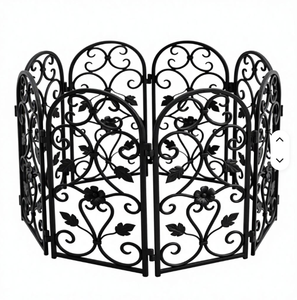Panneau de clôture de jardin décoratif en métal, bordure à motifs floraux et papillons pour la protection des plantes dans la pelouse, la cour et le patio - Product Image 2