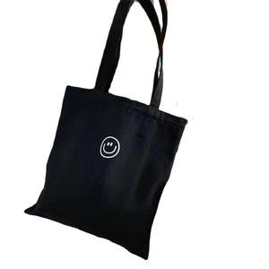 Custom Printed Eco-Friendly Recycled Cotton <b>Canvas</b> Tote Bag Letter Pattern Logo Printed Shopping Bags Natural & Eco-Conscious - Product Image 3